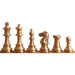 Knight and rook from the copper antiqued and matte gold chessmen