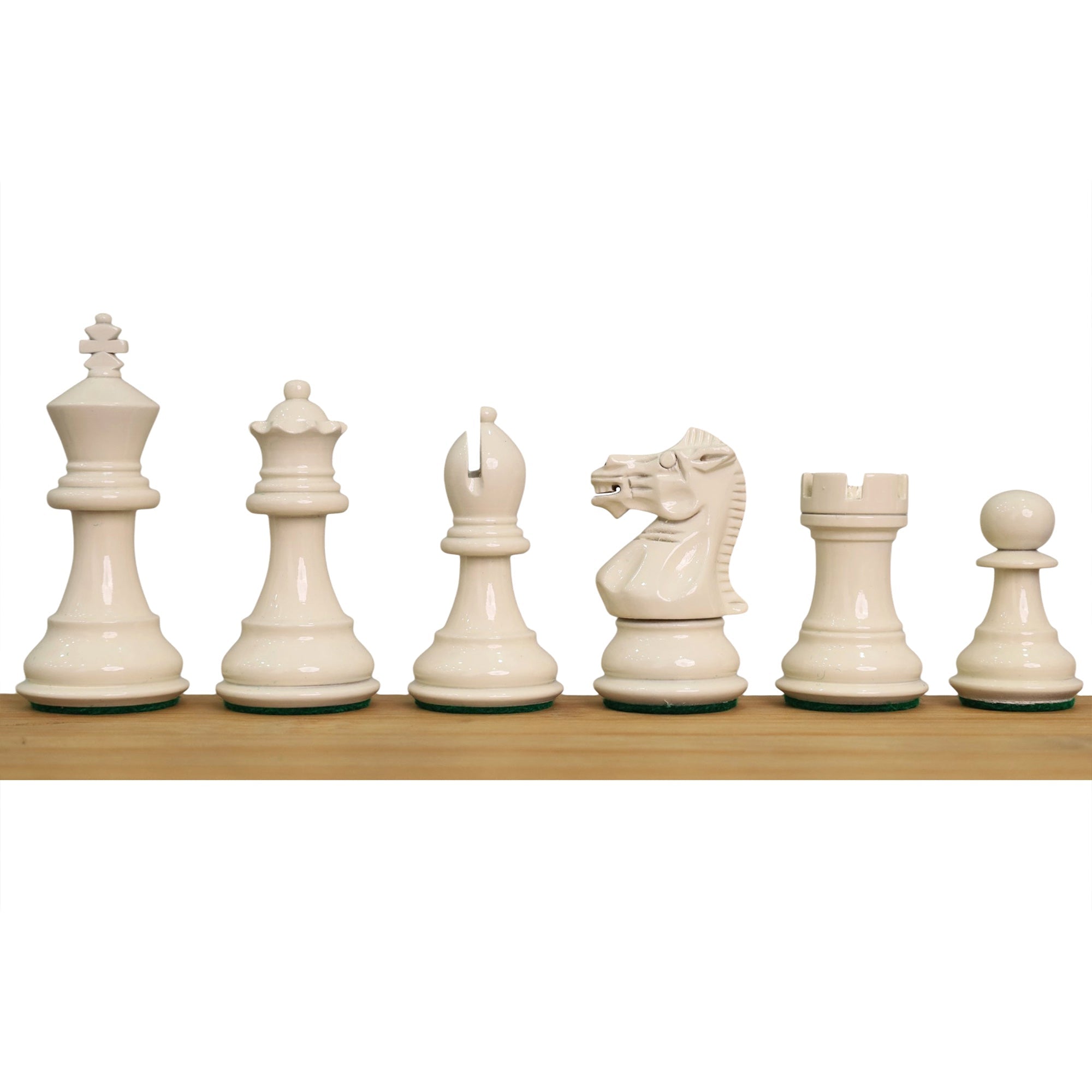 34 piece chessmen set in Black Painted Boxwood and Ivory Painted Boxwood