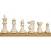 34 piece chessmen set in Black Painted Boxwood and Ivory Painted Boxwood