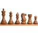 34 piece chessmen set in Mahogany Stained Boxwood and Distress Antiqued Boxwood