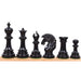Mogul Staunton chess pieces in ebony, 118mm king
