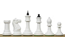1940 Soviet Club chess pieces, genuine ebony and ivory white painted boxwood, hand carved in India