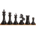 Ebony Wood and Boxwood chessmen sized for 55 to 65 mm squares