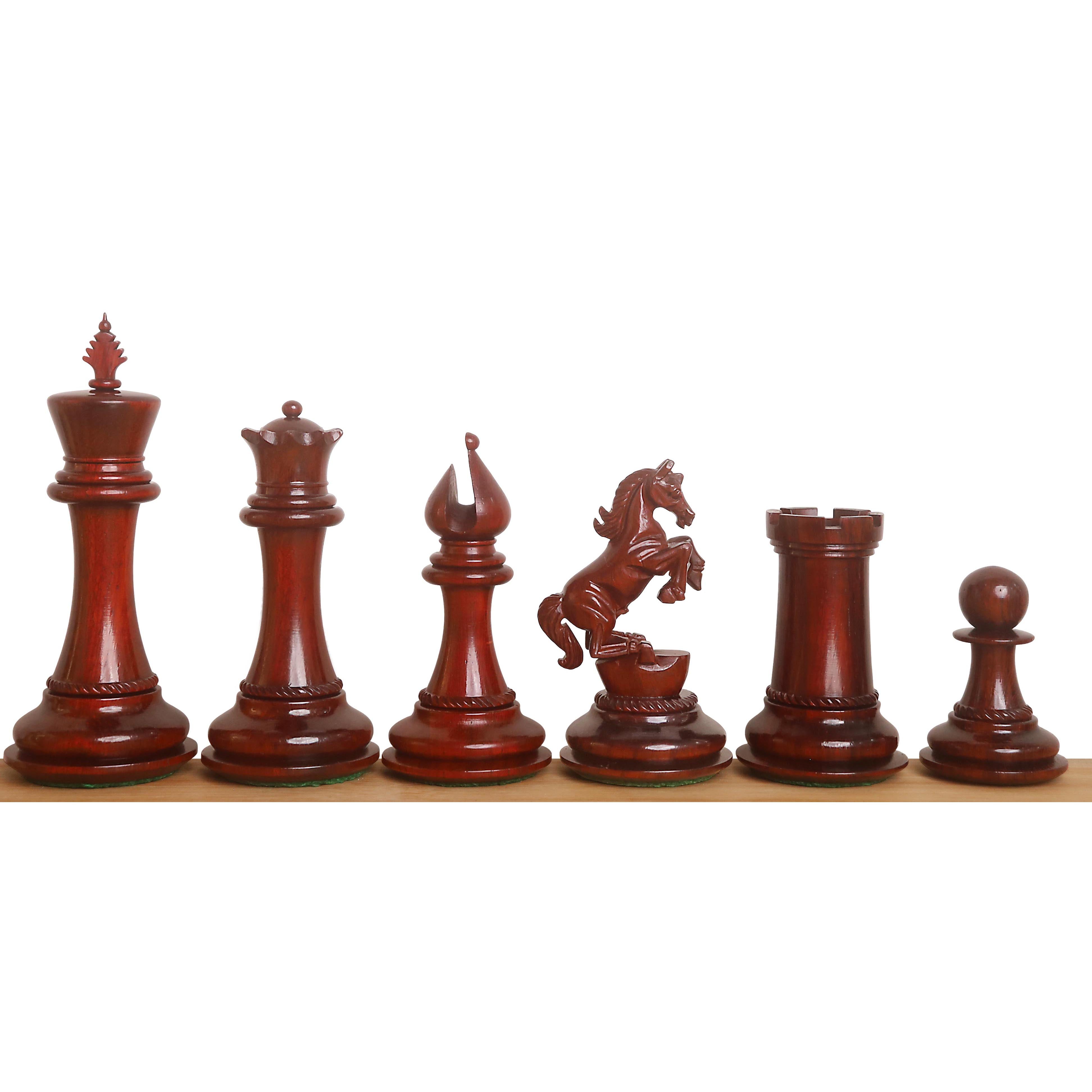 34 piece chessmen set in Bud Rosewood and Boxwood