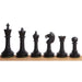 34 piece chessmen set in Ebonised Boxwood and Boxwood