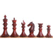 Bud Rosewood chessmen cut for 55 to 65mm squares