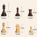 Mahogany Stained and Boxwood chessmen at 1,350 grams complete
