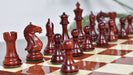 Fierce Knight Staunton Bud Rosewood chess pieces, weighted with green felt bases