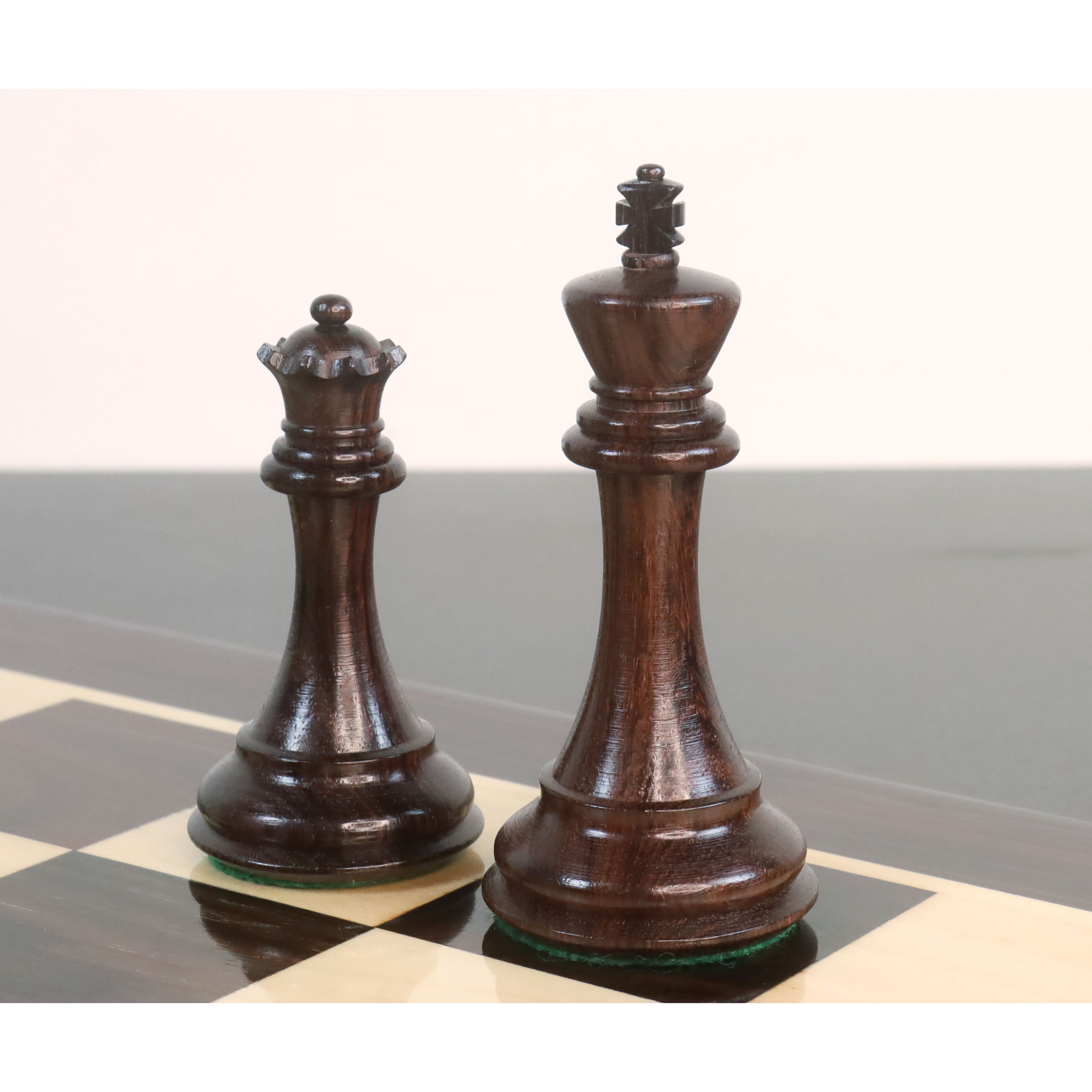 Rose Wood and Boxwood chessmen sized for 55 to 60 mm squares
