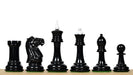 Genuine ebony and ivory white chess pieces with a 103mm king and weighted felted bases