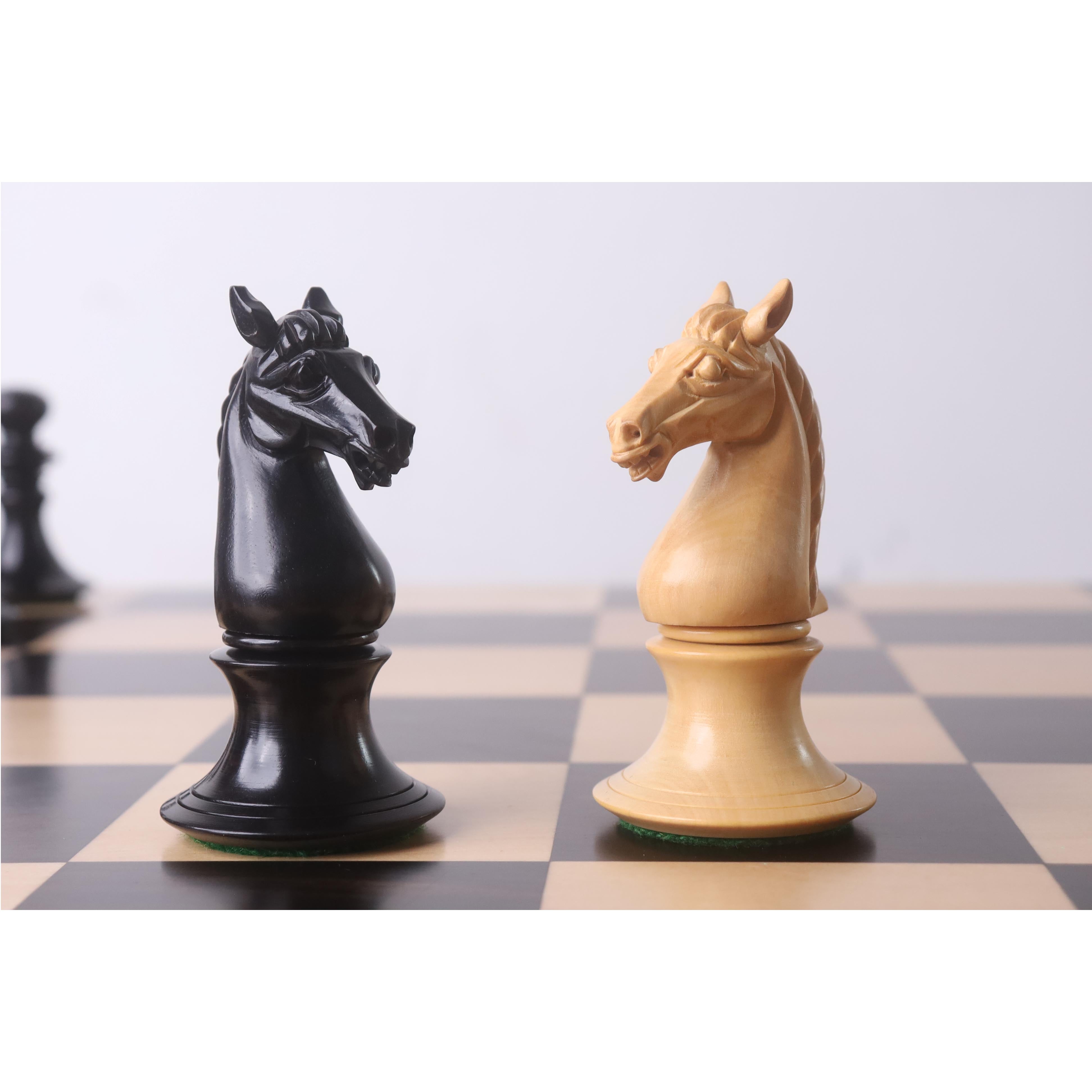 Ebony Wood chessmen at 1,600 grams complete