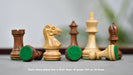 Knight carving detail on the Laughing Knight chess pieces in sheesham and boxwood