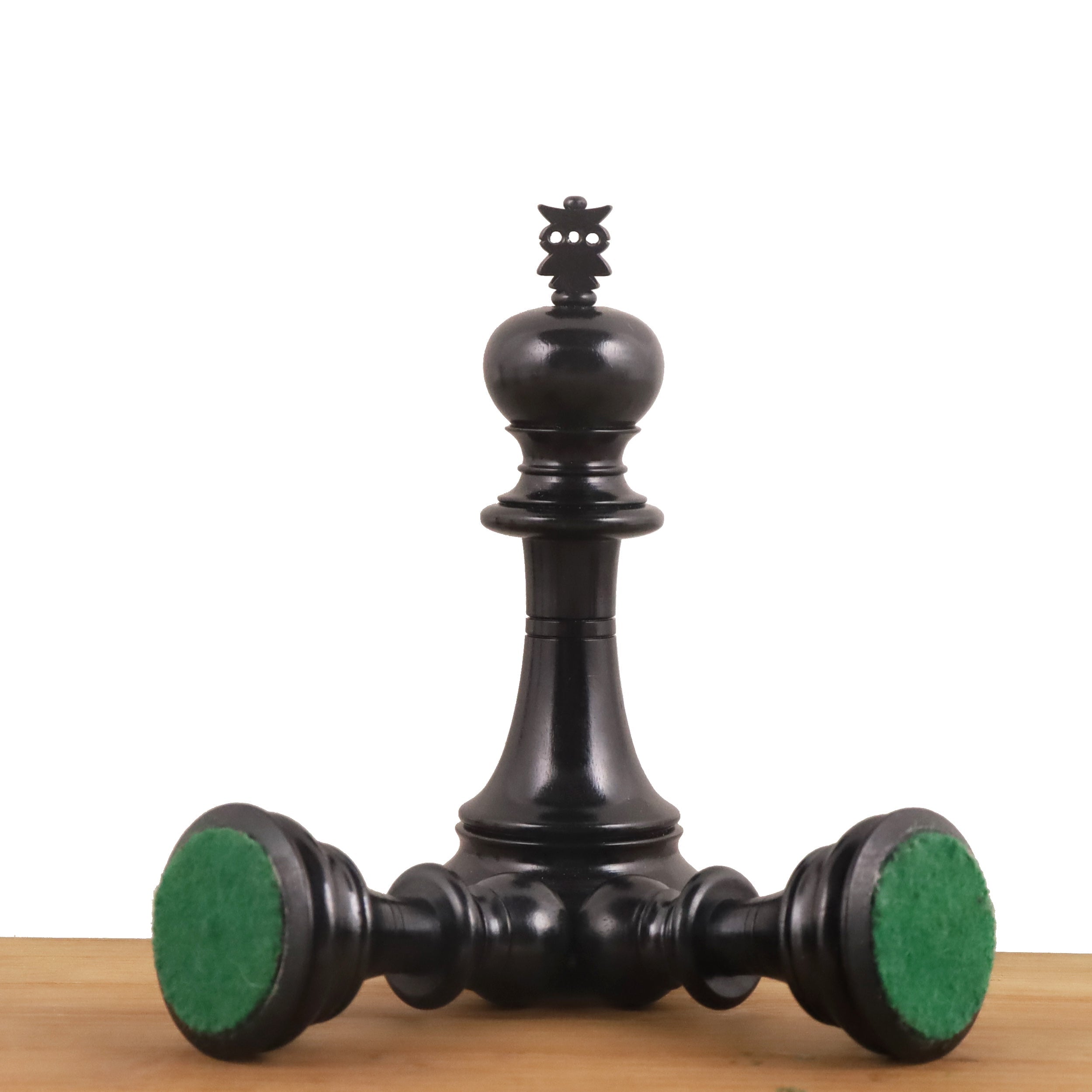 Prestige Staunton chess pieces in bud rosewood & ebony wood, 118mm king