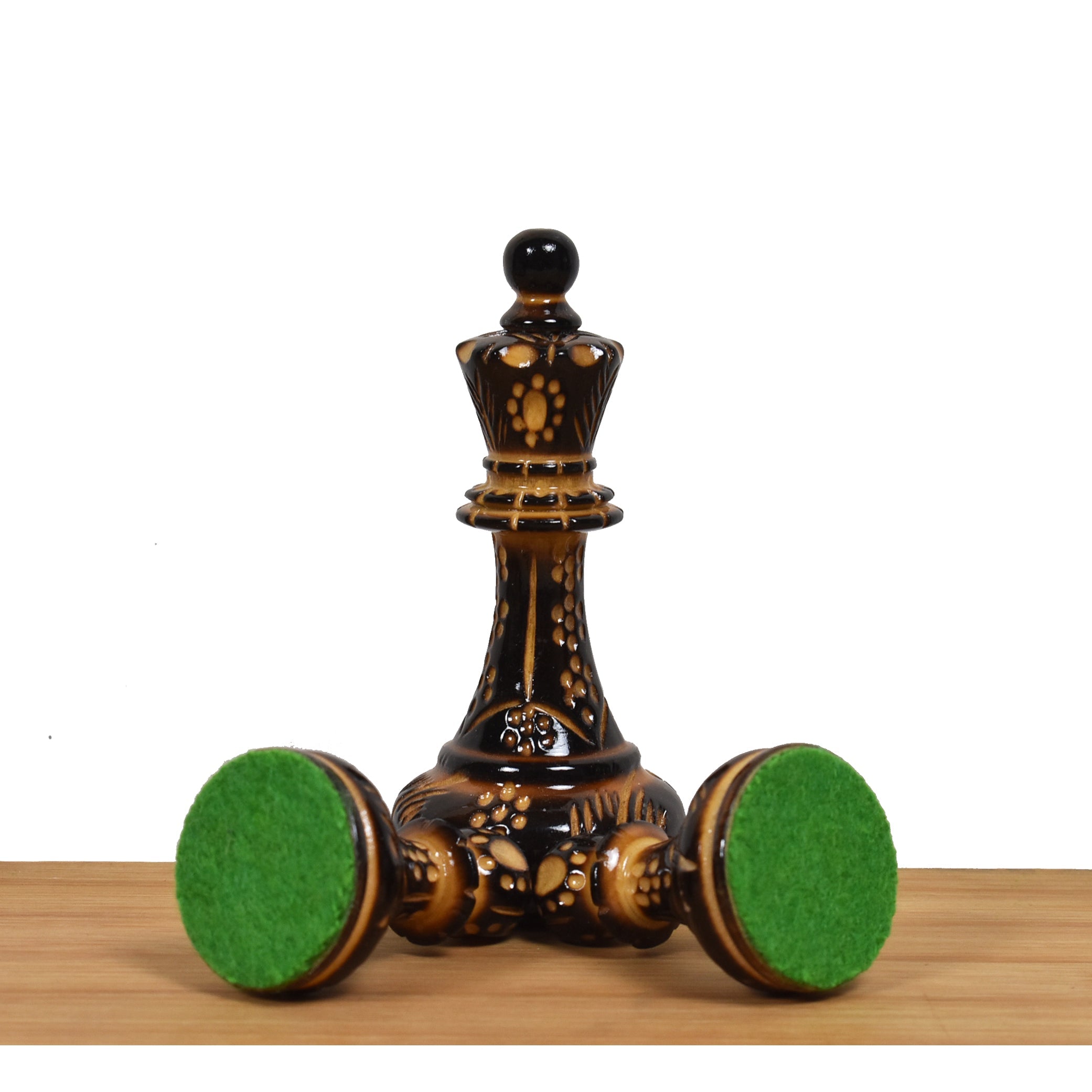 1970s' Dubrovnik Lacquered Boxwood 97mm Chess Pieces