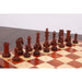 Bud Rosewood and Boxwood chessmen sized for 55 mm squares
