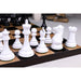 Black Lacquered Boxwood and White Lacquered Boxwood chessmen sized for 55 to 60 mm squares
