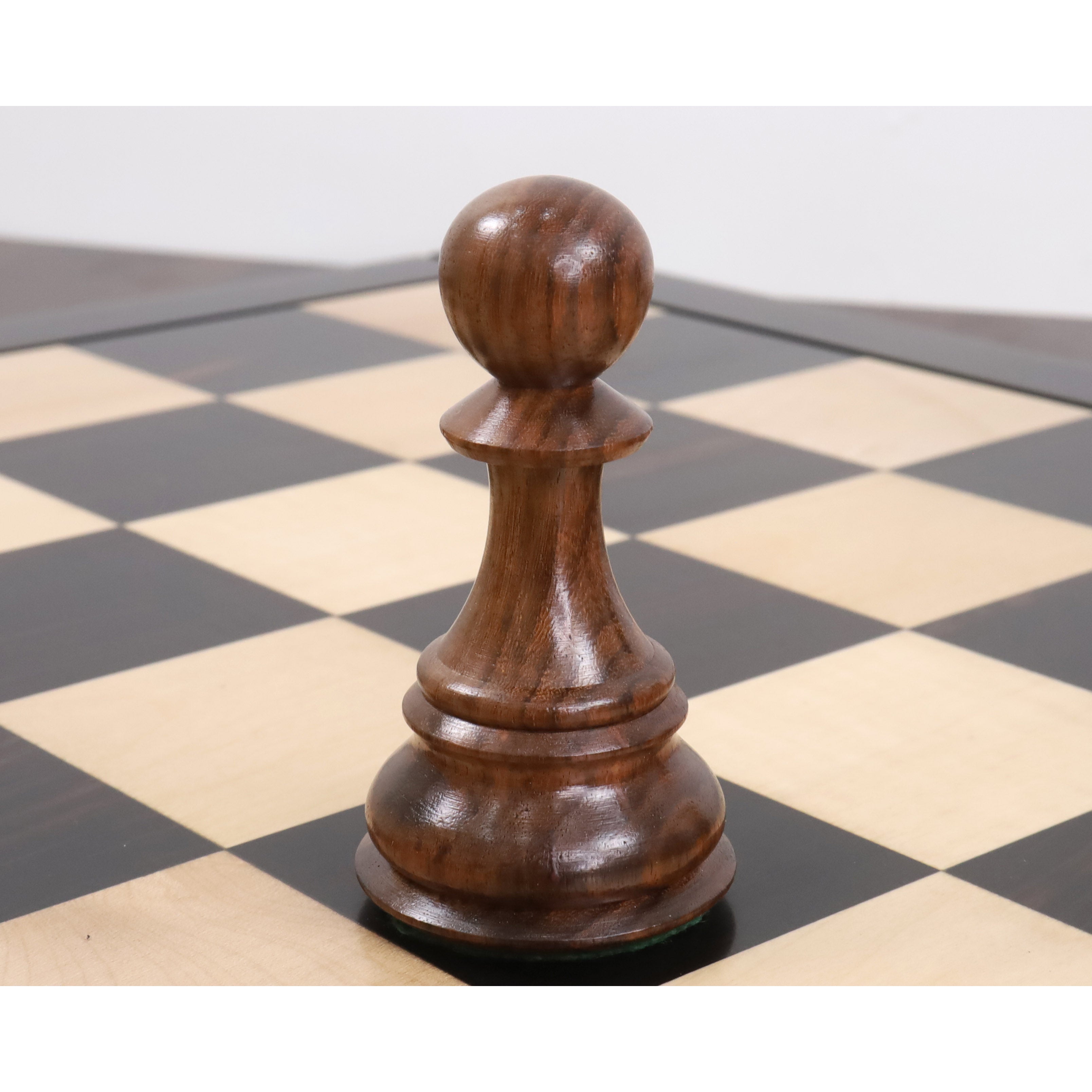 Jumbo Pro Staunton chess pieces in golden rosewood, 159mm king