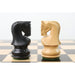 Ebonised Boxwood chessmen at 530 grams complete