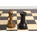 Ebony Wood and Distress Antiqued Boxwood chessmen sized for 70 to 80 mm squares