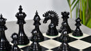 Knight carving detail on the Ferocious Elite Series chess pieces in genuine ebony and boxwood
