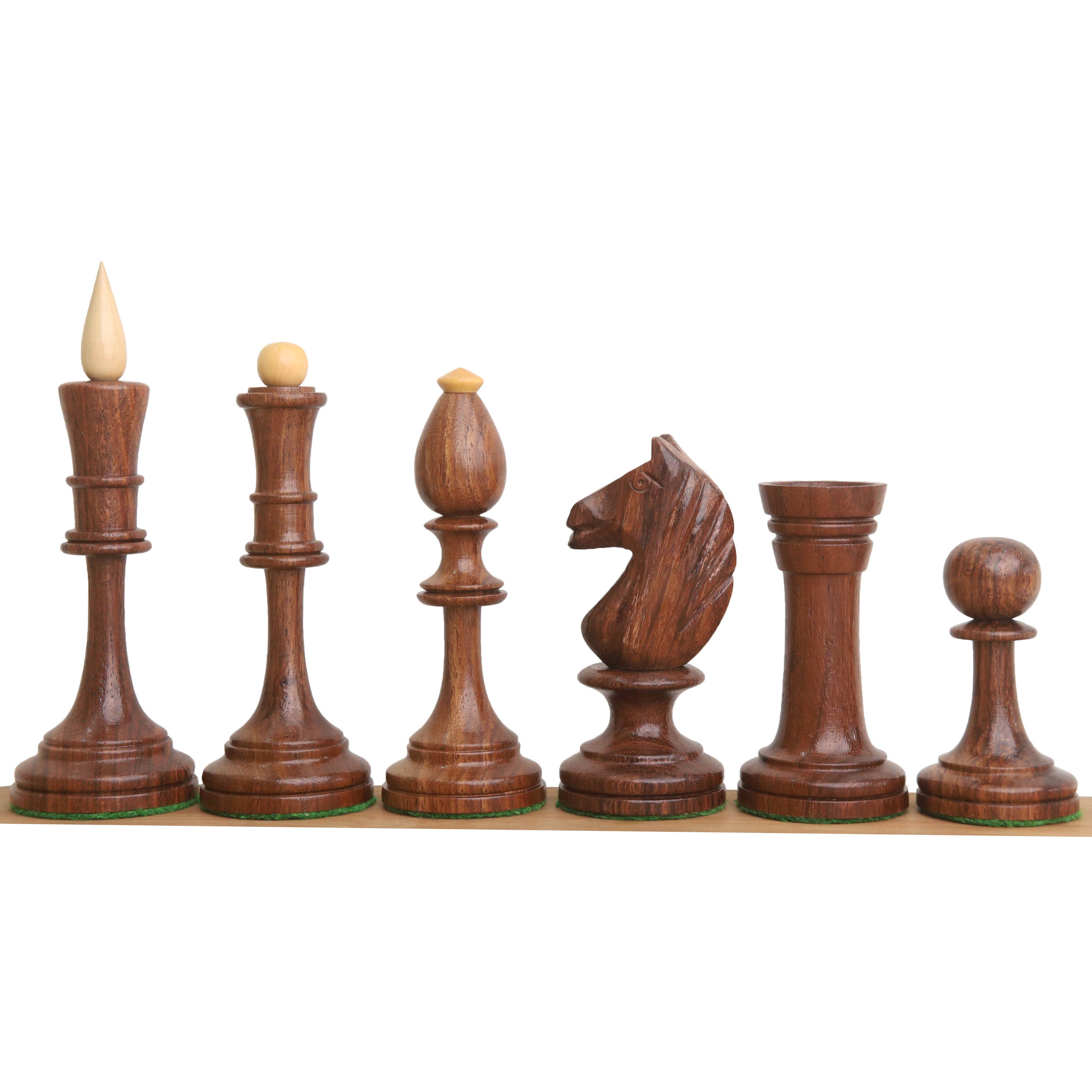 Knight and rook from the golden rosewood chessmen