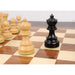 Ebonised Boxwood chessmen cut for 45 to 50mm squares