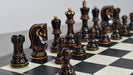 1959 Russian Zagreb chess set, 99mm king, Burnt boxwood finish with its 55cm poplar and white erable board