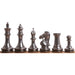 Metallic Gold and Grey chessmen sized for 50 to 60 mm squares