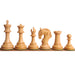 Imperator Staunton chess pieces in bud rosewood, 108mm king