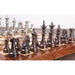 Copper Antiqued and Silver chessmen at 1,500 grams complete