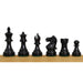Black Painted Boxwood and Ivory Painted Boxwood chessmen sized for 40 to 45 mm squares