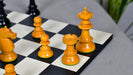 Full 34 piece Austrian Coffee House Old Vienna chess set in ebonised and antique boxwood, Sterling Chess Australia