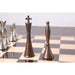 Antiqued Copper and Metallic Silver chessmen at 1,560 grams complete