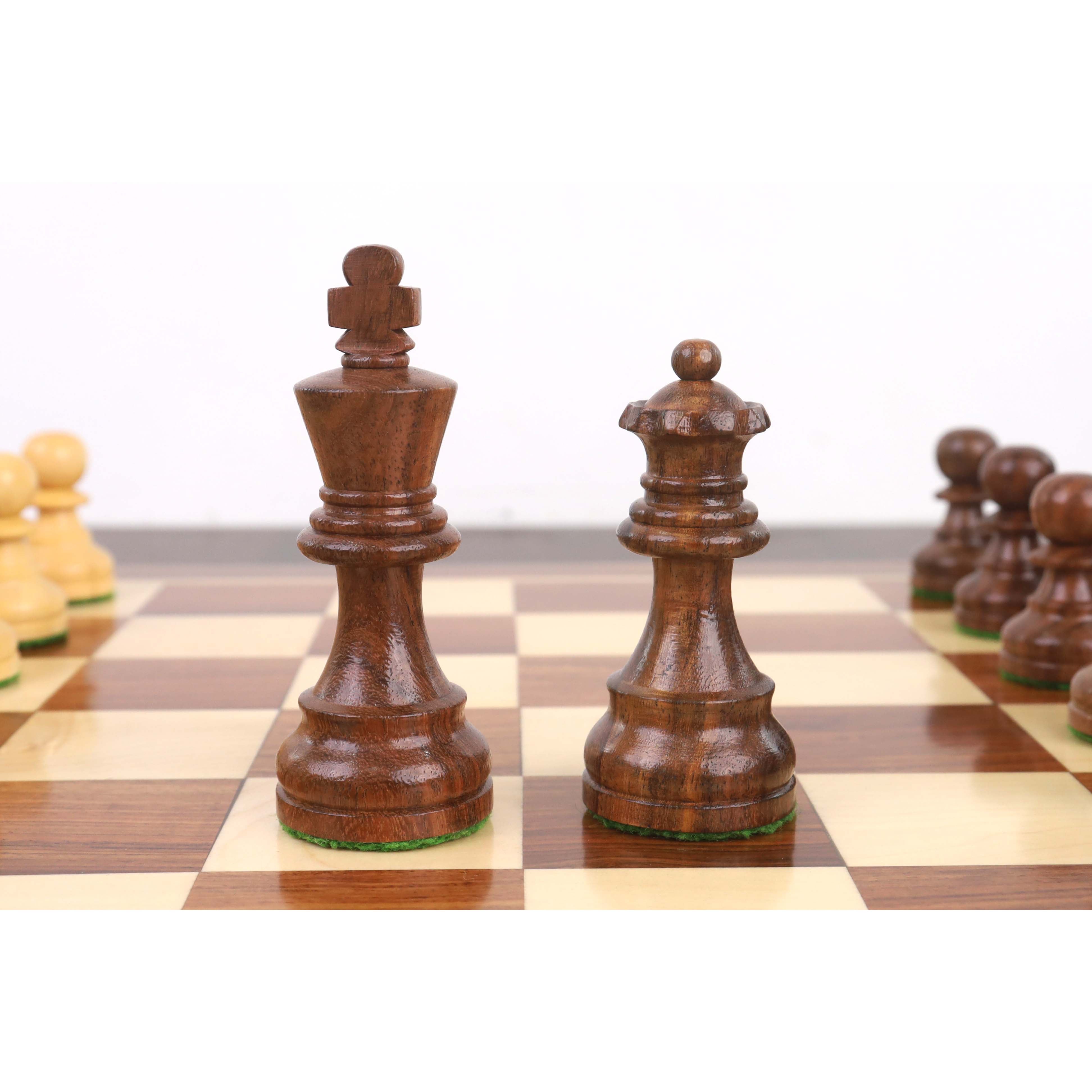 Knight and rook from the golden rosewood chessmen