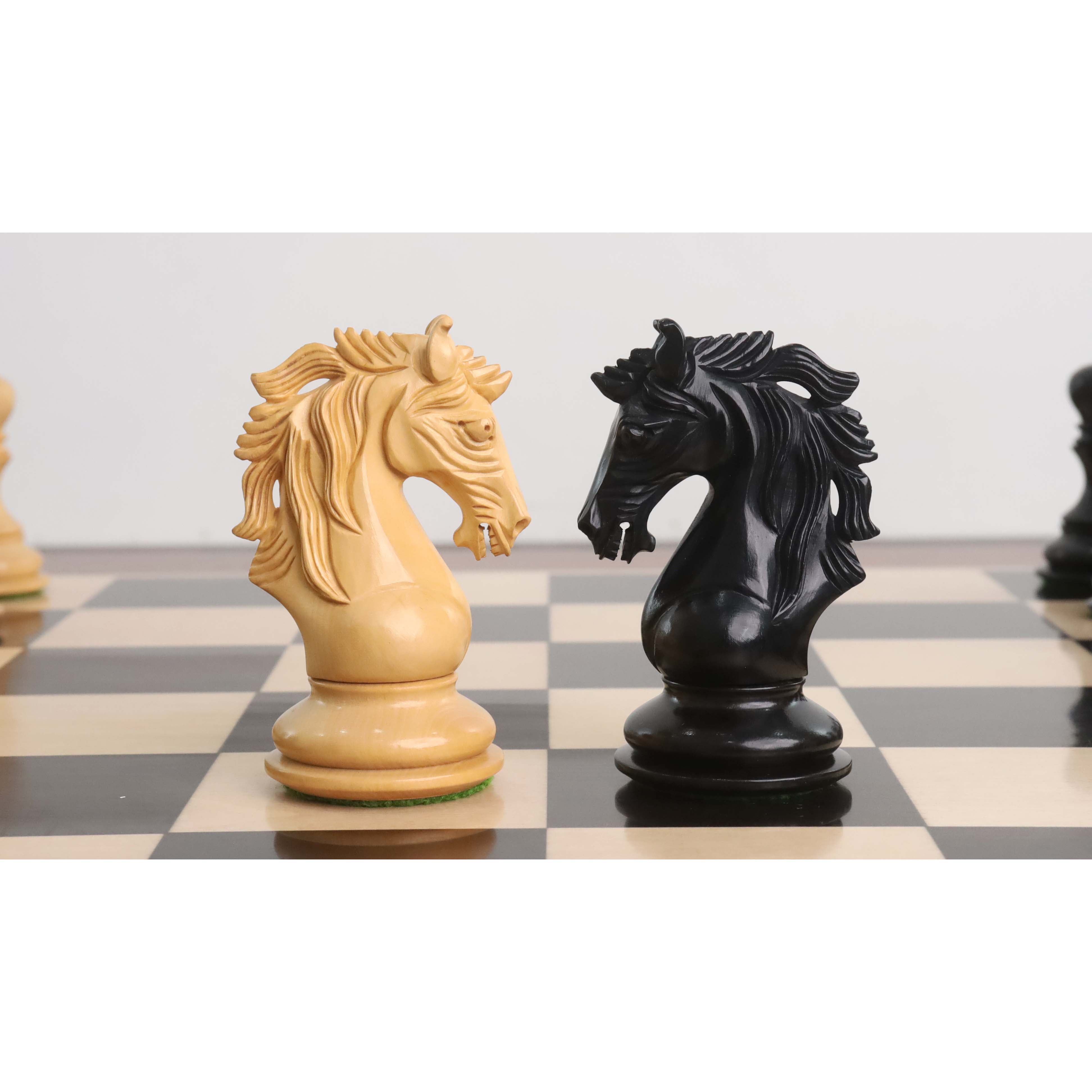 Ebony Wood chessmen at 1,950 grams complete