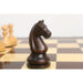 Mahogany Stained Boxwood and Boxwood chessmen sized for 50 to 55 mm squares