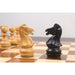 Ebonised Boxwood and Boxwood chessmen at 750 grams complete