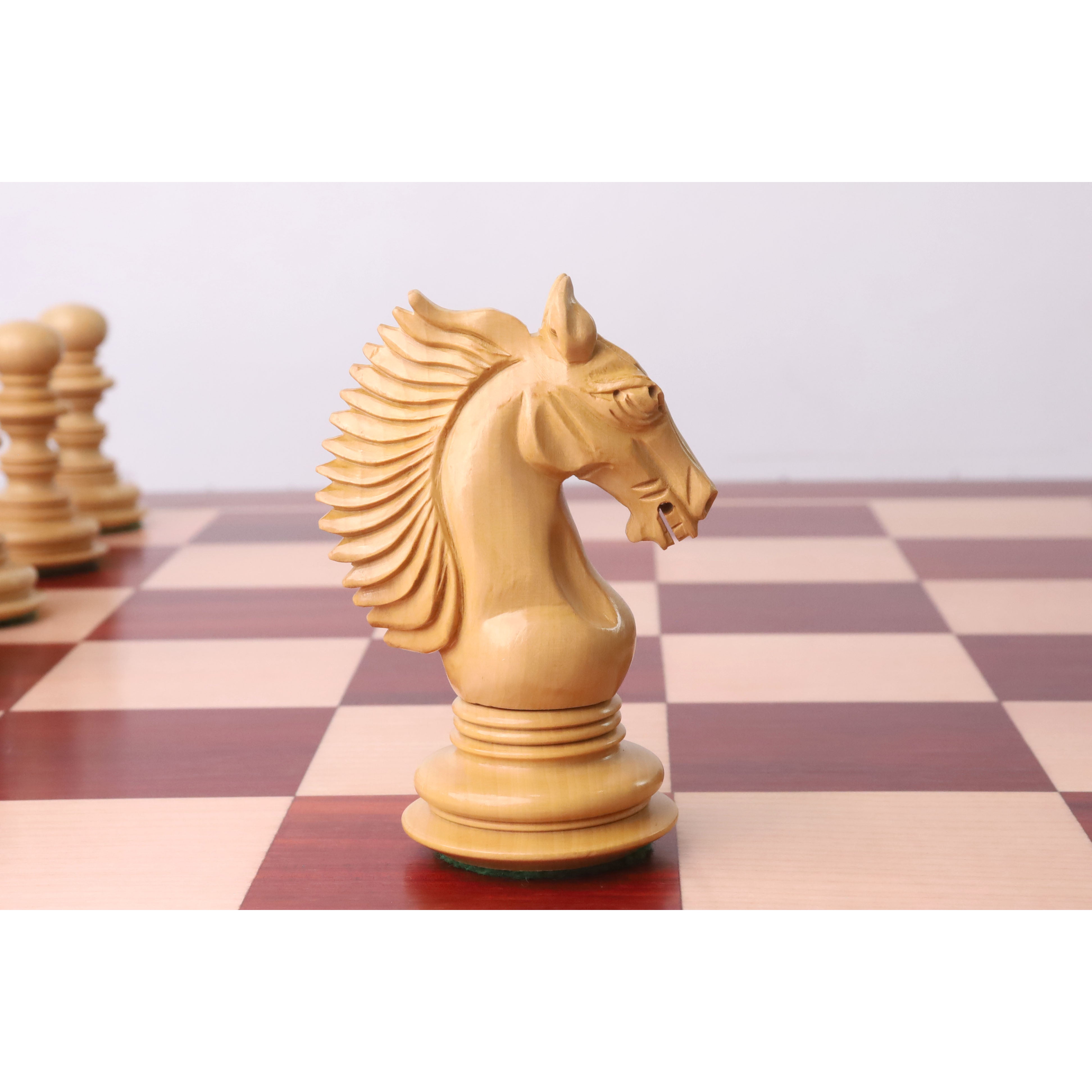 Knight and rook from the Bud Rosewood chessmen
