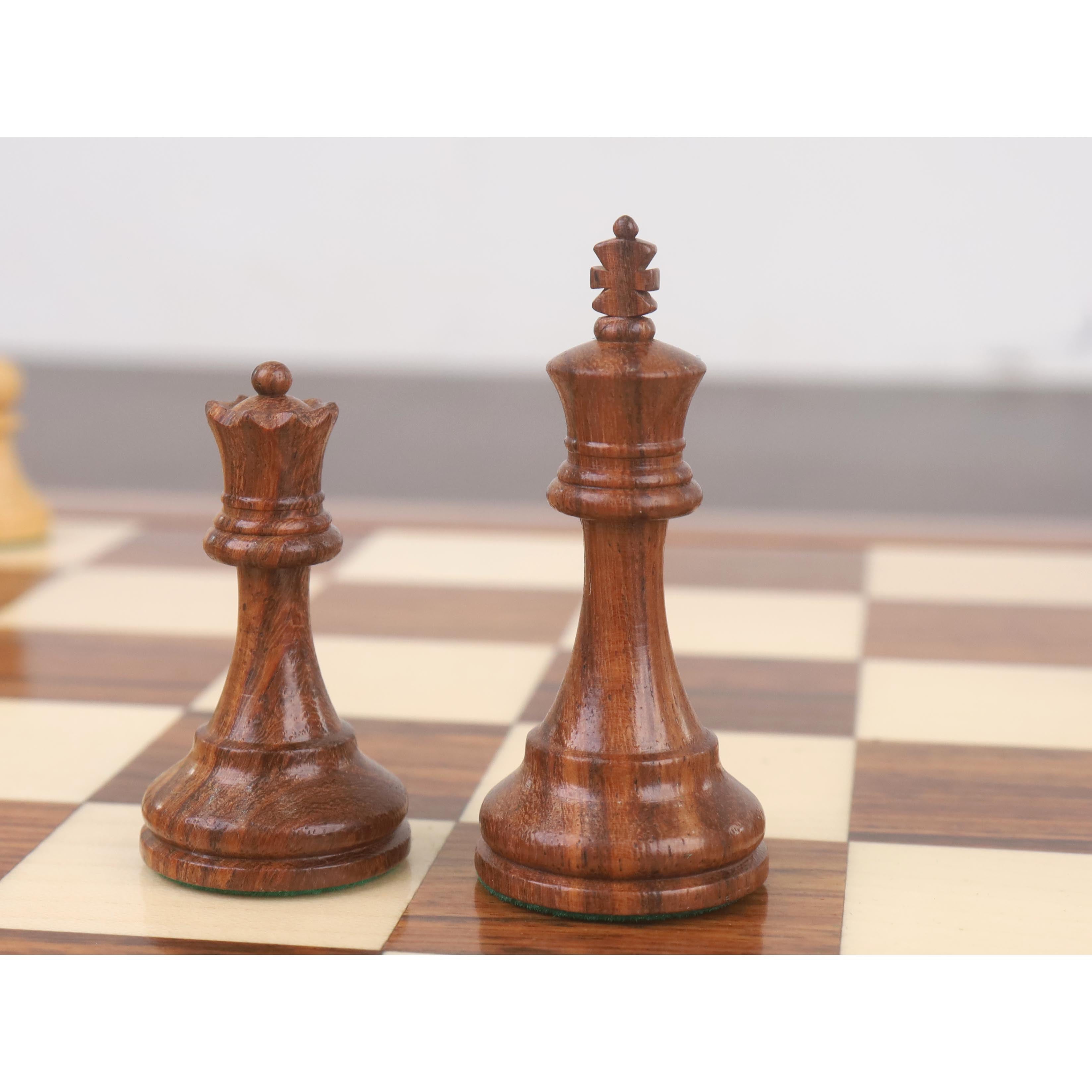 Knight and rook from the golden rosewood chessmen