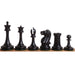 Ebony & Antiqued Boxwood chessmen sized for 60 mm squares