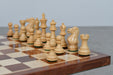 Hand turned sheesham and boxwood Staunton chess pieces with a 30mm king base