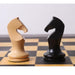 Ebonised Boxwood and Boxwood chessmen at 1,050 grams complete