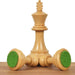 Ebonised Boxwood and Boxwood chessmen sized for 50 to 55 mm squares