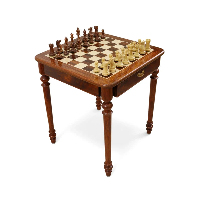 56cm Tournament Chess Table & Pieces Bundle