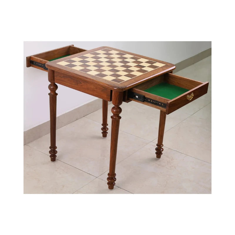 56cm Tournament Chess Table & Pieces Bundle