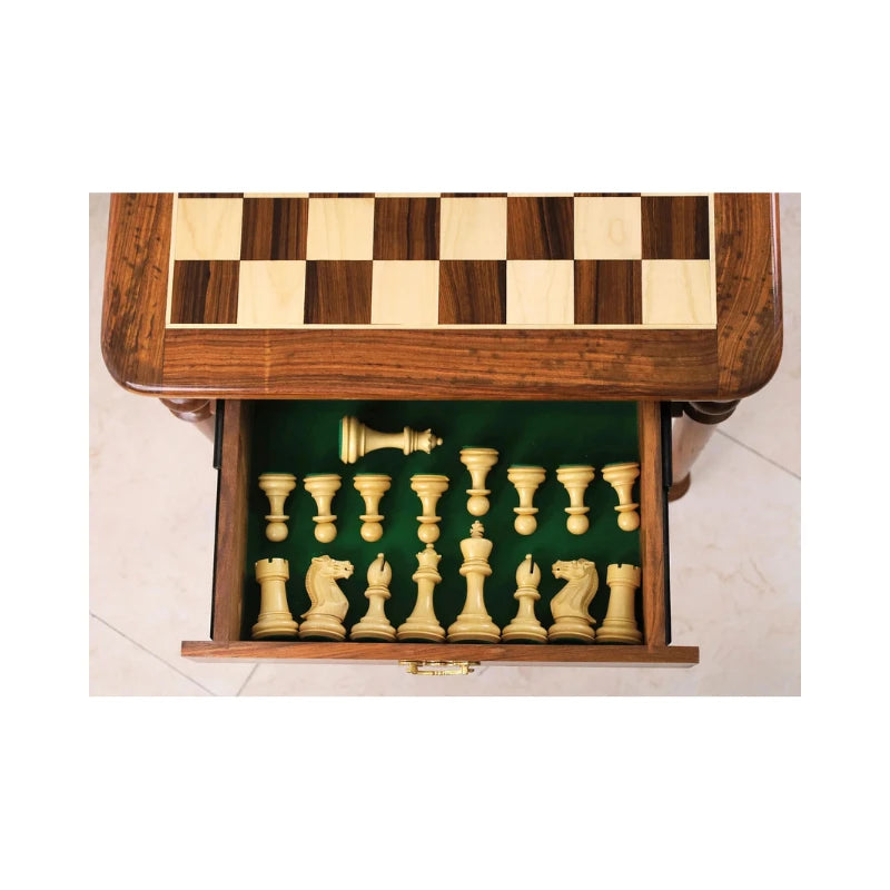 56cm Tournament Chess Table & Pieces Bundle