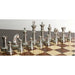Knight and rook from the copper antiqued and silver chessmen