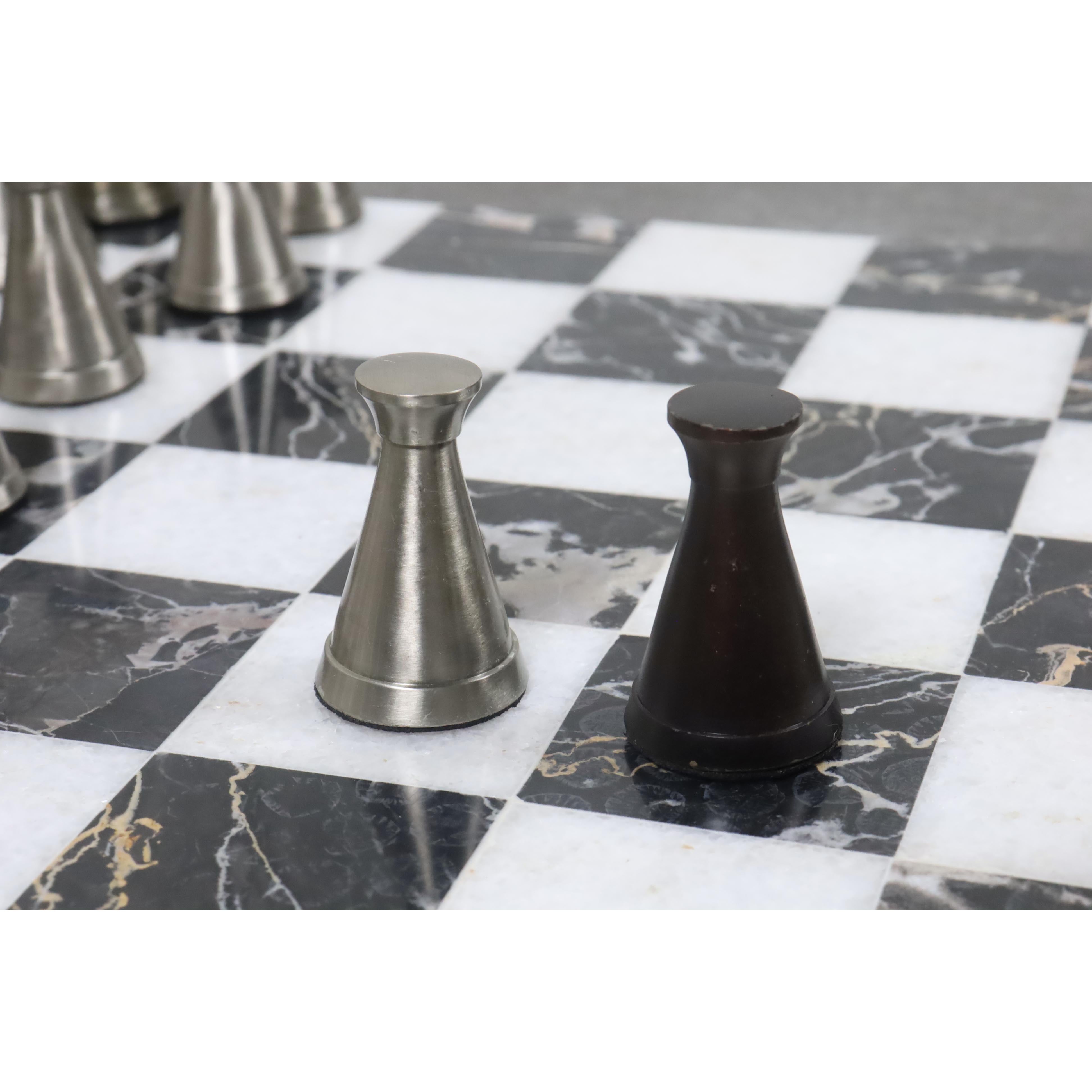 Tower Series Brass 79mm Chess Pieces