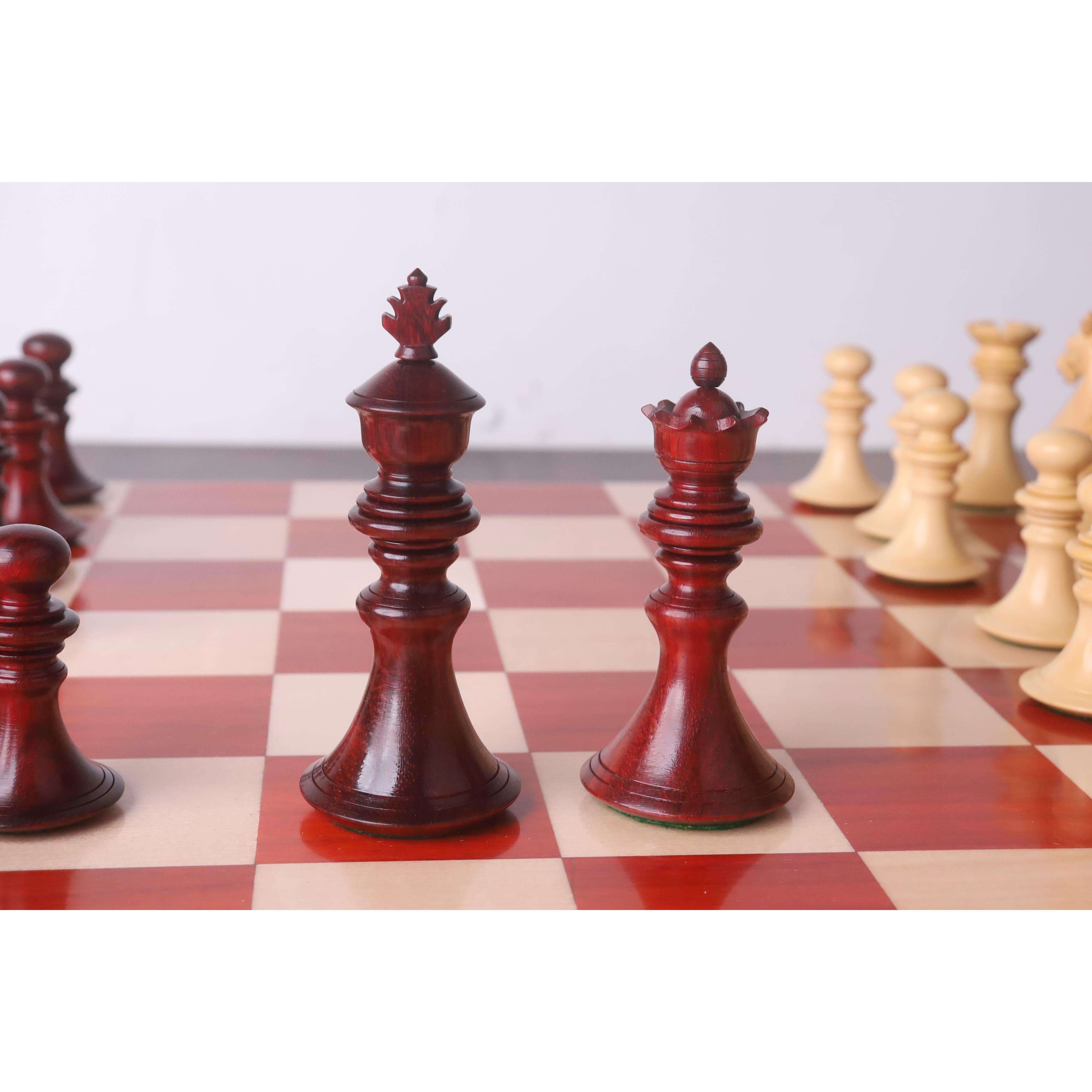 Knight and rook from the bud rosewood chessmen