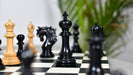 Full 34 piece Viking Series chess set in ebony and boxwood, Sterling Chess Australia